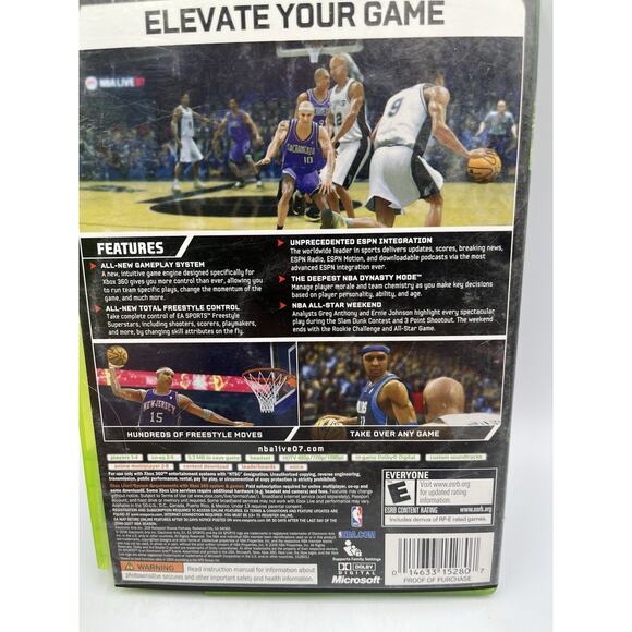 NBA Live 07 (Microsoft Xbox 360, 2006) Complete Tested Working - Free Ship - Picture 3 of 8